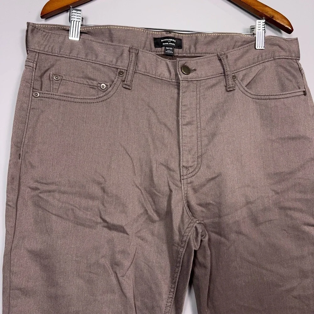 Banana Republic Travel Athletic Pants Mens Size 36x30 Cotton Brown Gorpcore